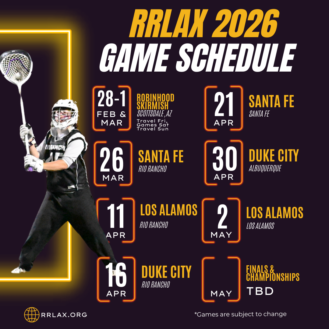 RRLAX 2026 Game Schedule